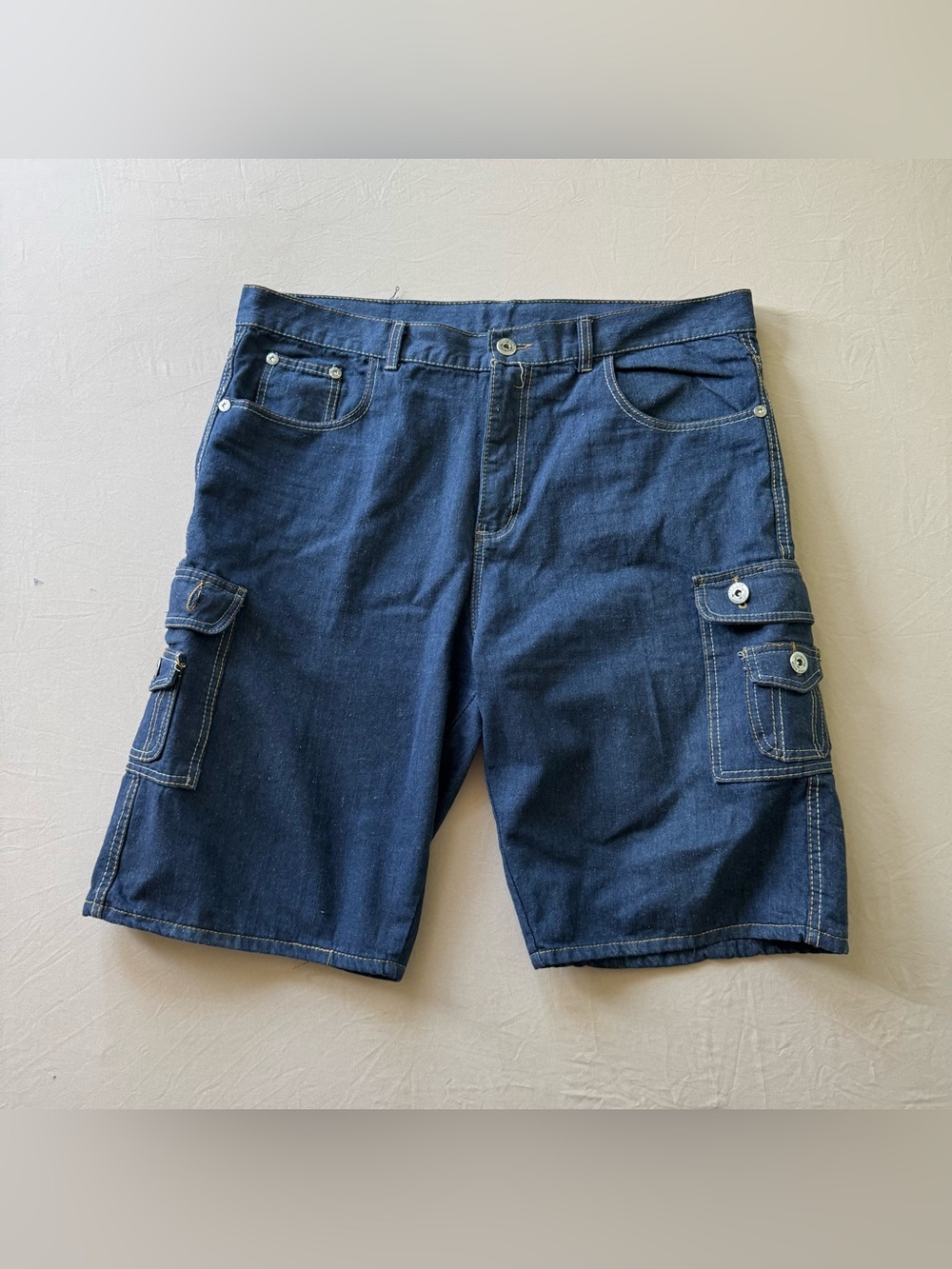 Vintage Cyber Y2K True Rock denim cargo shorts